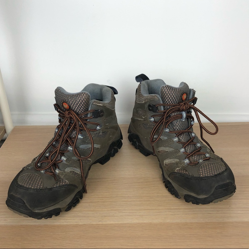 MERRELL Moab mid goretex gray / periwinkle boots